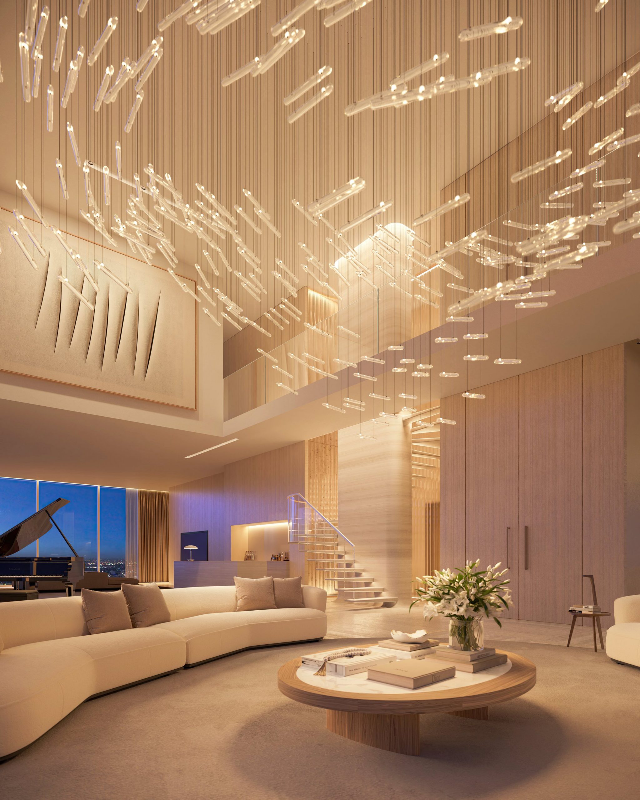 Great Room at The Penthouse 1428 Brickell