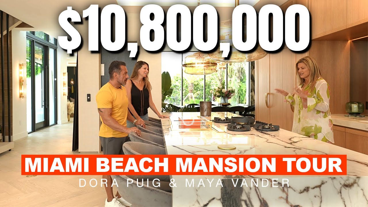 Episode 27: Tour a Newly Built Miami Beach Modern Deco Euro Villa | Dora Puig & Maya Vander | $10.8M